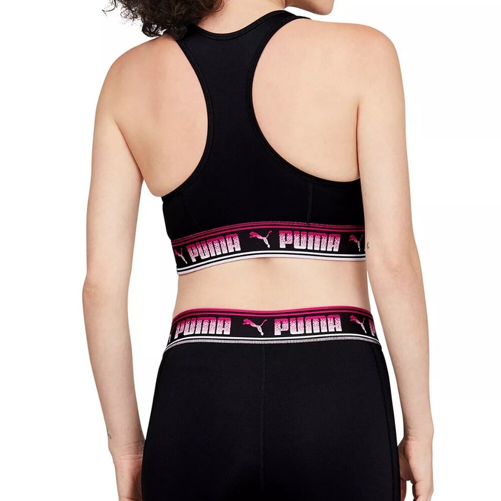 Puma Racerback Sports Bra Mid Impact Black XL